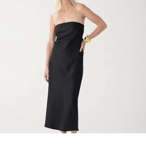 NWT J.Crew Collection strapless Gwyneth slip dress in black size 12